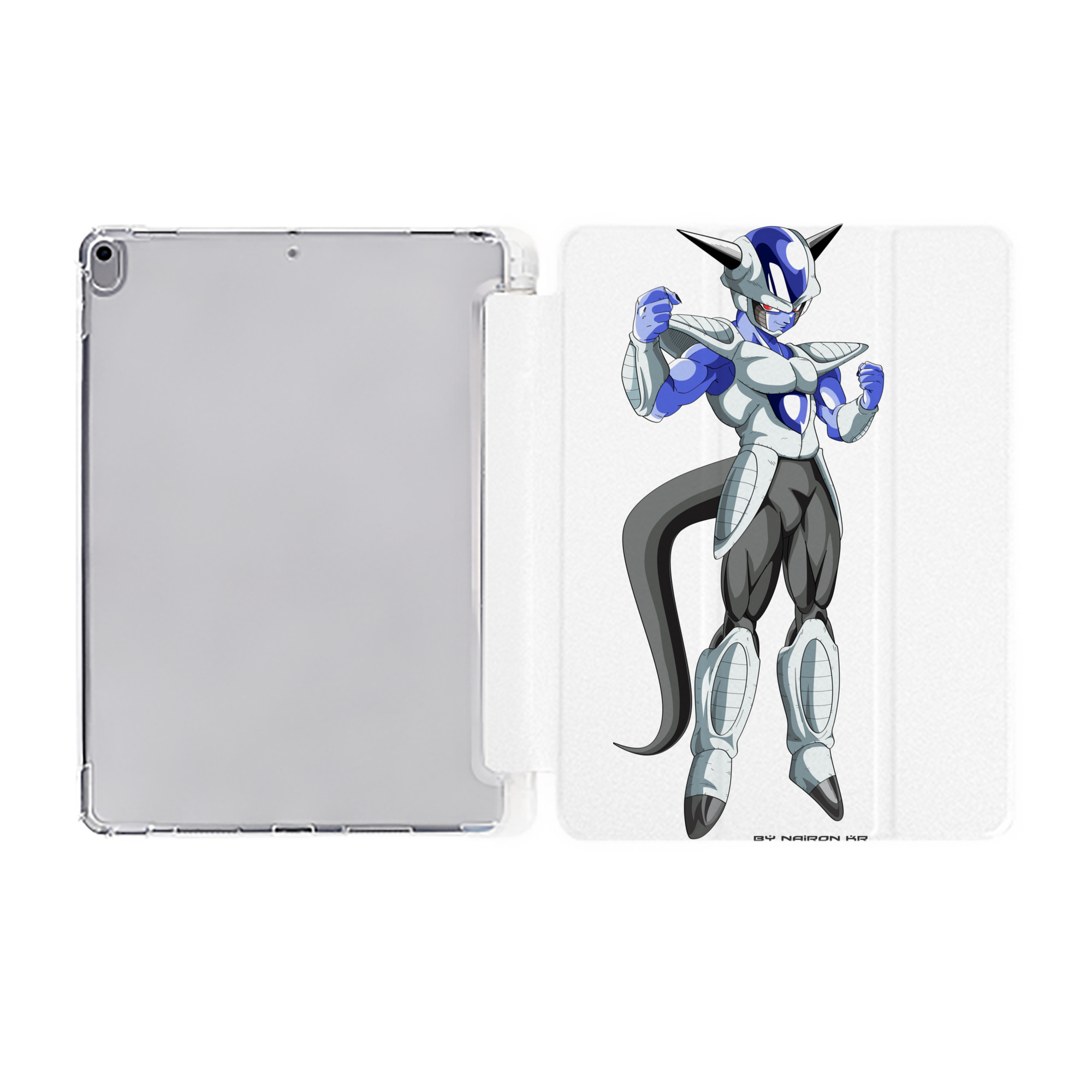 （画像用） ドラゴンボール フリーザ DRAGON BALL Frieza IPad ケース ペン収納付き 三つ折りスタンド PUレザー×シリコン 対応機種9.5/10.5/10.9インチ